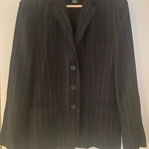 Lauren Ralph Lauren pinstripe blazer in black size 10
